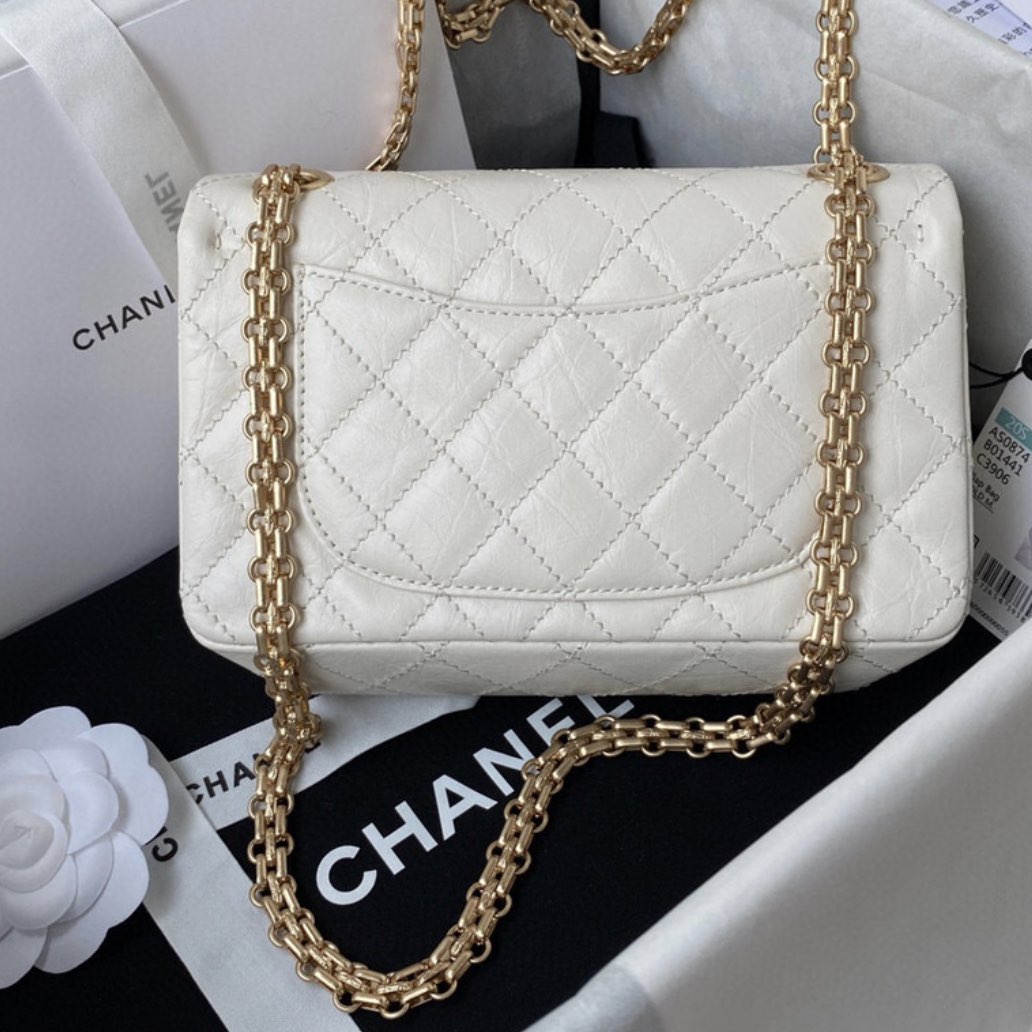 CC Mini 2.55 Handbag, White AS0874