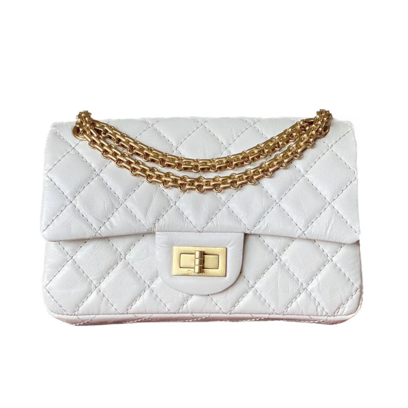 CC Mini 2.55 Handbag, White AS0874