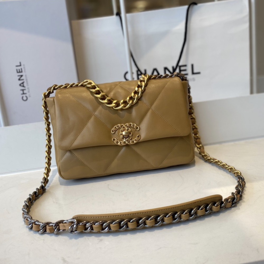 CC 19 Handbag, Dark Beige AS1160