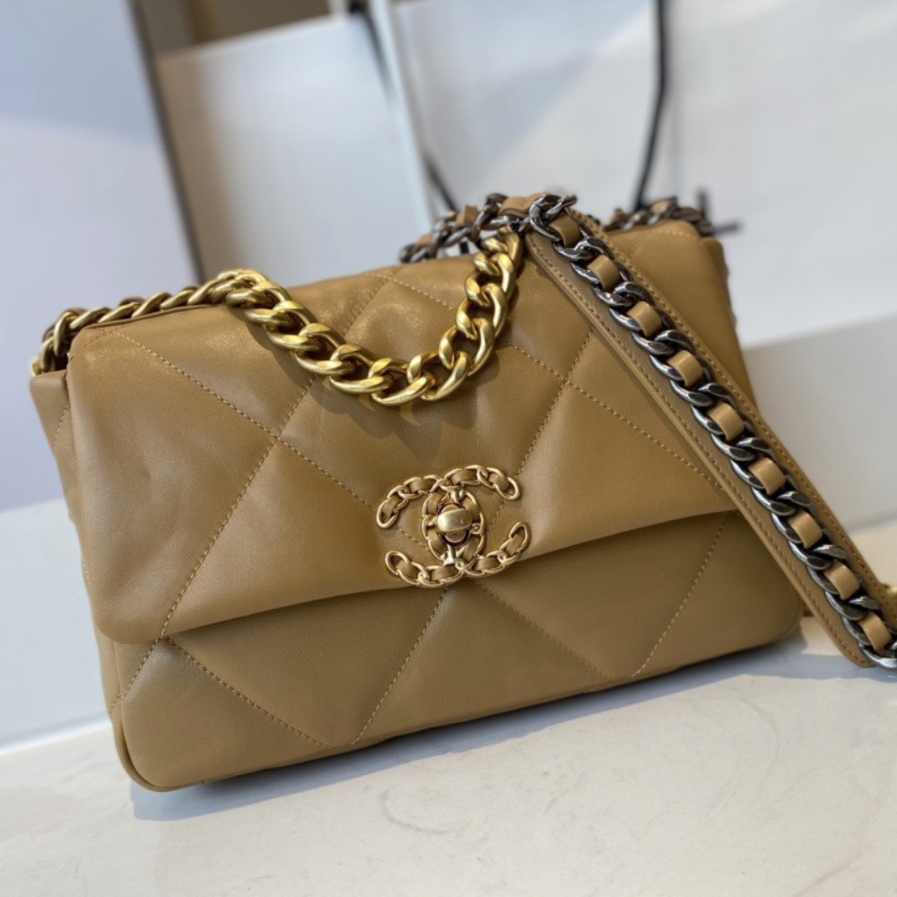 CC 19 Handbag, Dark Beige AS1160