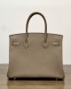 Hermes Birkin Togo Calfskin Cow Leather Platinum Handbags 