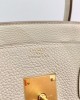 Hermes Birkin Togo Calfskin Cow Leather Platinum Handbags 