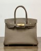 Hermes Birkin Togo Calfskin Cow Leather Platinum Handbags 