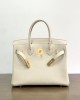 Hermes Birkin Togo Calfskin Cow Leather Platinum Handbags 