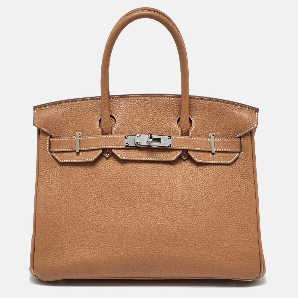 Hermes Togo Leather Birkin 30 Handbag In Brown