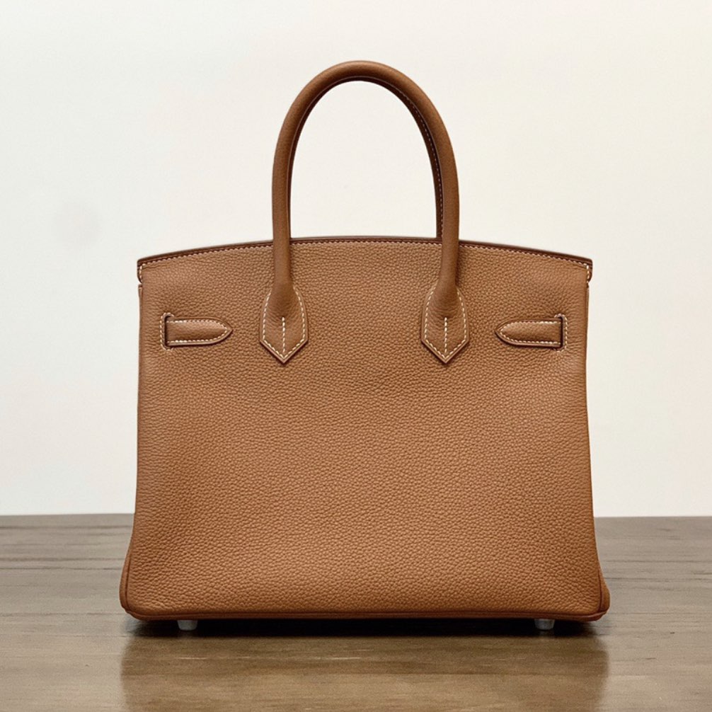 Hermes Togo Leather Birkin 30 Handbag In Brown